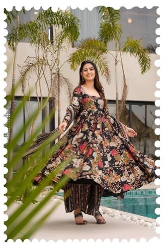 ANNI DESIGNER | Rayon Anarkali Printed Kurta with ...