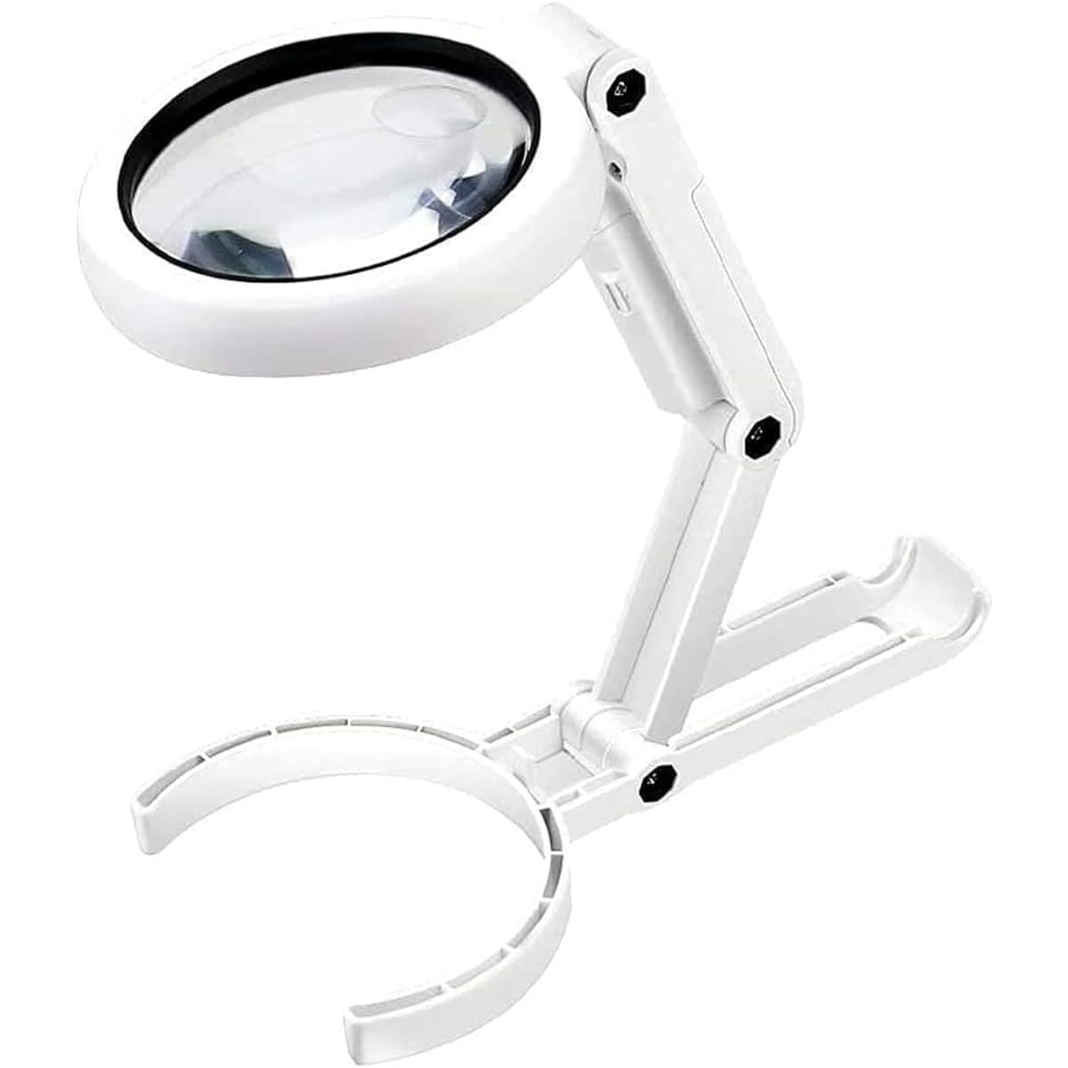Magnifying Glass with Stand/ 2 in 1 Lightweight Handheld & Desktop Magnifier for Reading, Crafts, Hobbies, Inspection/Clear Lens with Comfortable Grip