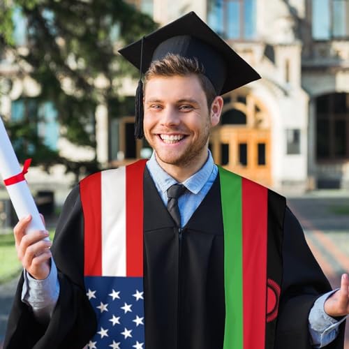 America Gambia Gambian Flag Long Shawl,Fun Pattern Graduation Shawl4