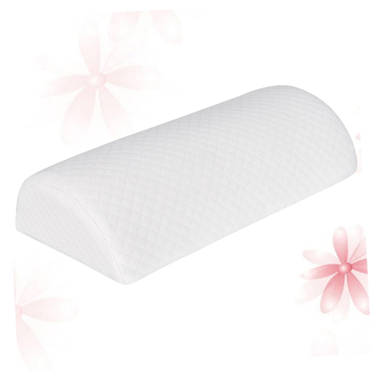Homoyoyo Cojín Piernas Semicírculo Viscoelástico 40x18 Cm Espuma De Memoria Soporte Ergonómico para Aliviar Dolor Piernas y Mejorar Circulación Uso Hogareño White
