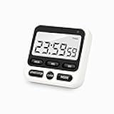 Digital Kitchen Timer with Mute/Loud Alarm,Count Up/Down, 24 Hour Clock and Alarm Function for Kids Teacher Cooking