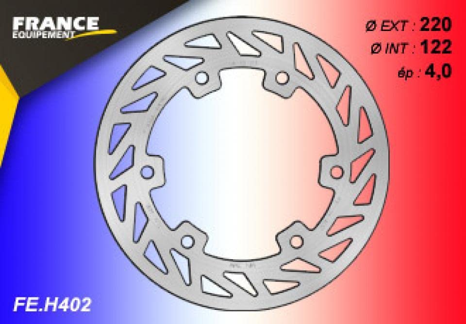 Disque de frein arrière France Equipement compatible avec Moto Honda 125 CR 1985 à 1988 Ø220X122X4mm / AR