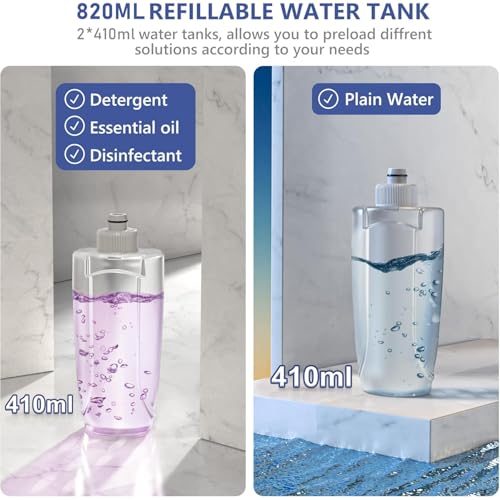 HOMTOYOU Bodenwischer mit Sprühfunktion zur Bodenreinigung - Wischmopp Sprühwischer für Laminat...