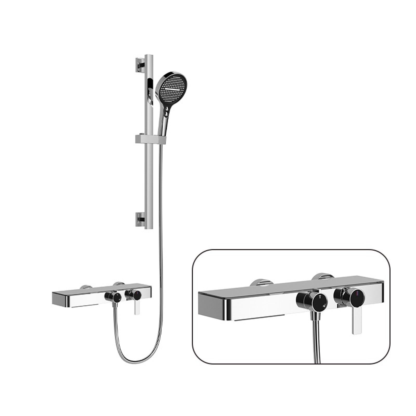 Fanjubei Dual Function: Chrome Plating Bathroom All-Copper Multifunctional Hot And Cold Shower Set, Dual-Function Chrome Coating