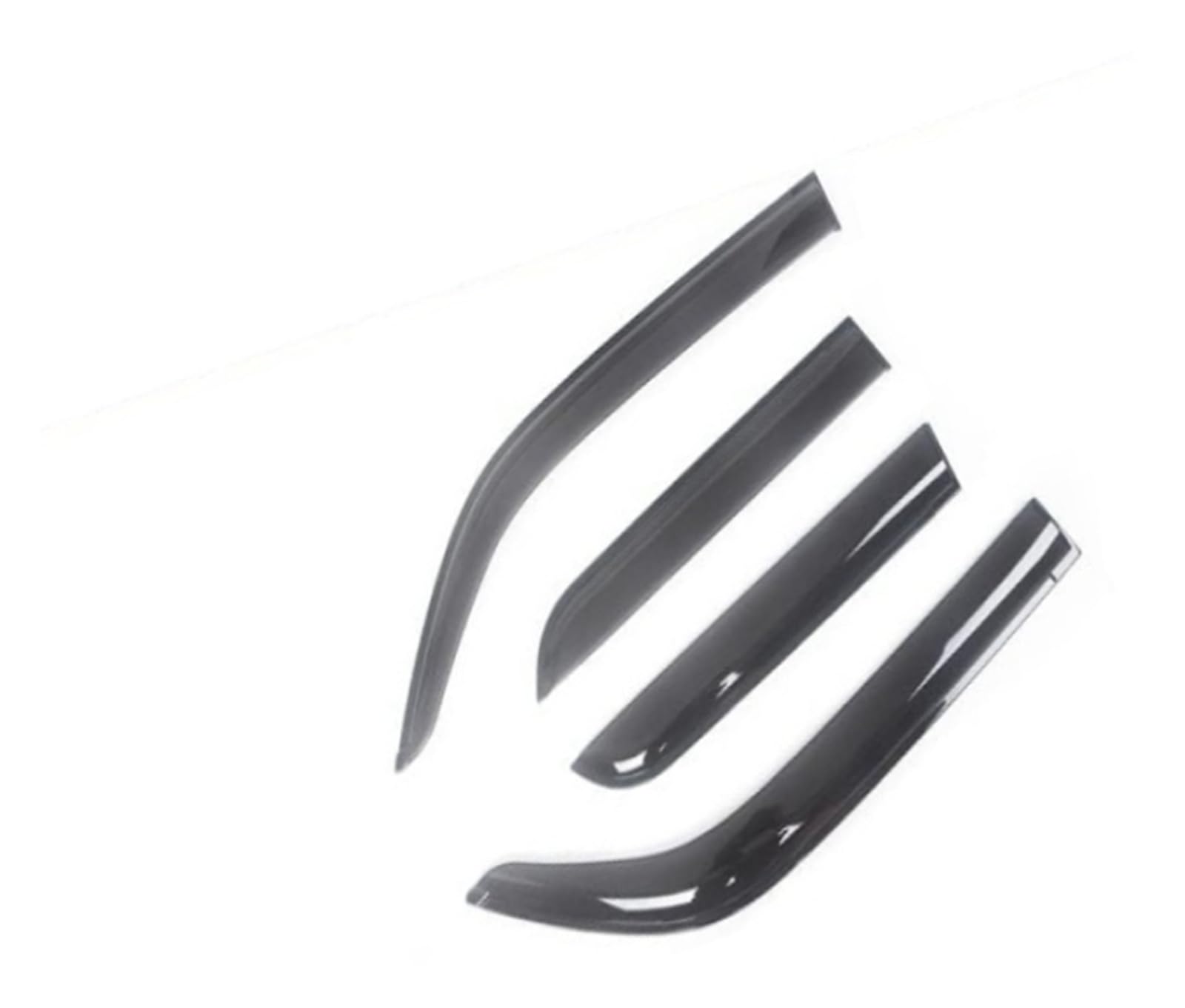 Black Tinted Side Window Visor Guard Rain Deflectors Awnings Shelters