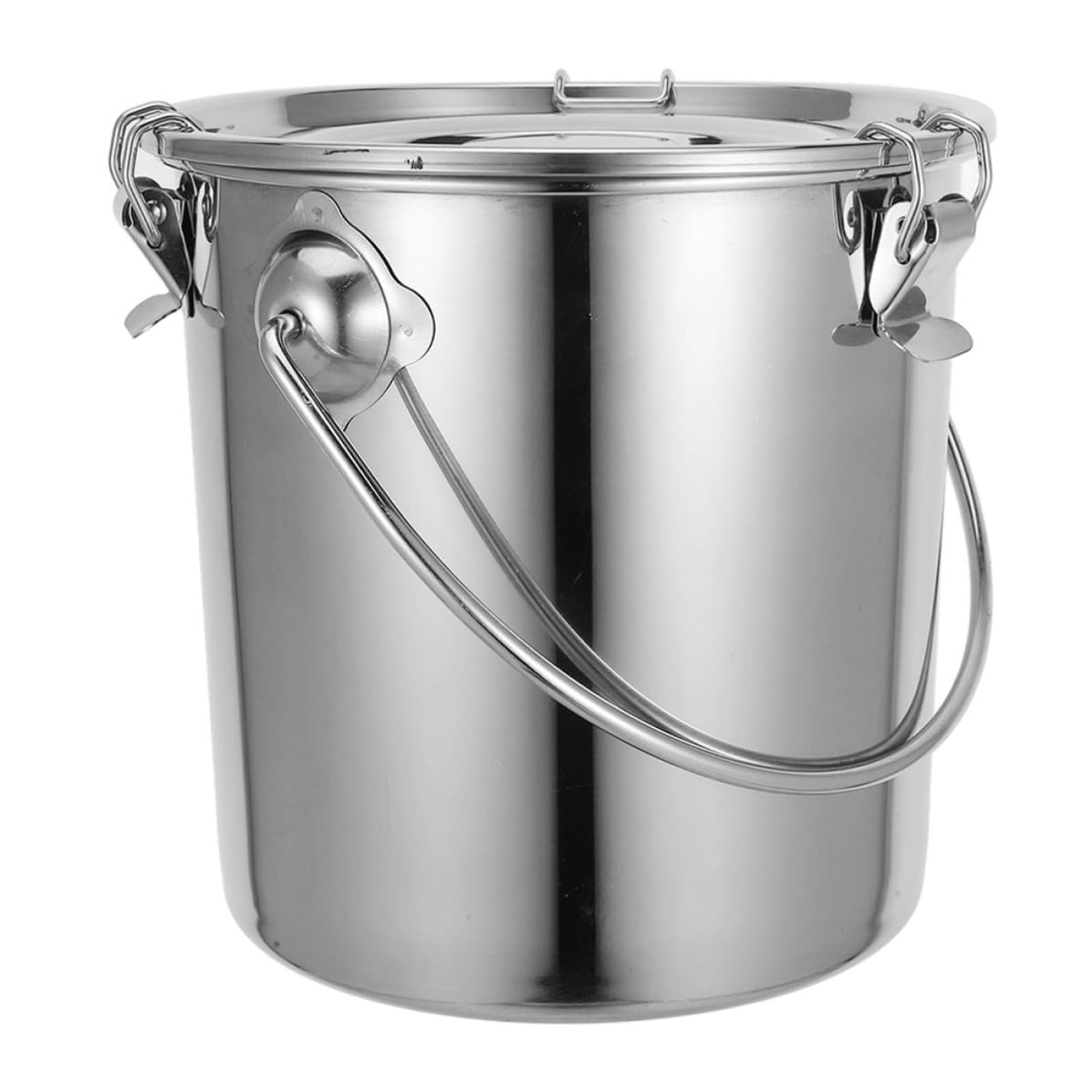Garneck Seau en Acier Inoxydable 9l Couvercle Hermétique et Poignée