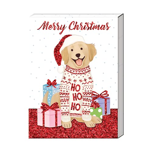 Image of Punch Studio Christmas Sweater Dog Christmas Pocket Notepad (37974)