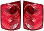 Brock Replacement Set Driver and Passenger Tail Lights Compatible with 2005-2011 Dakota Pickup Truck 55077605AC 55077604AC