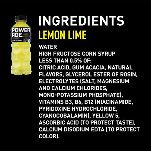 POWERADE, Electrolyte Enhanced Sports Drinks w/ vitamins, Lemon Lime, 20 fl oz, 24 Pack - Thumbnail 6