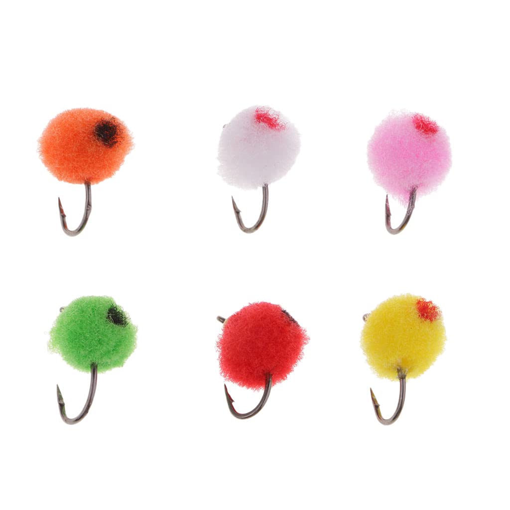 chiwanji 36pcs Salmon Egg Flies Glo Bug Egg Fly Fishing Flies for Rainbow Trout/Trout/Salmon