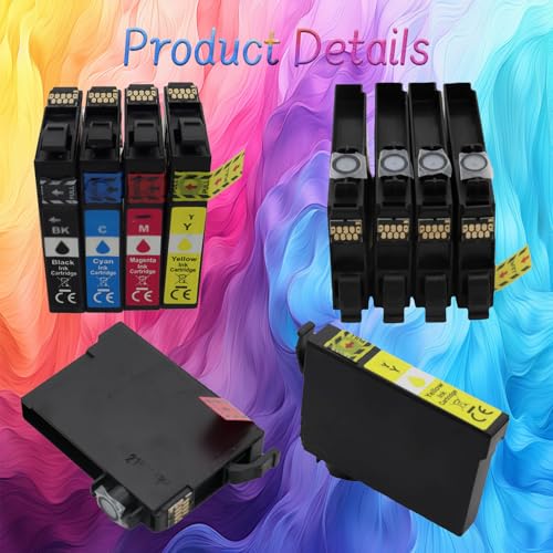 GWJJMK 822XL T822XL T822 Compatible Black and Color Ink Cartridge Replacement for Epson WF-3820 WF-3823N NF-4820 NF-4830 WF-4834 Printer yellow - Image 3