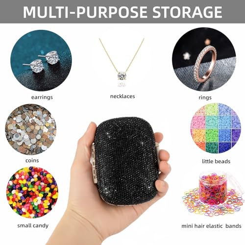 Image of Medicine Pill Organizer Travel Pill Box for Purse Portable Pill Container Small Pill Holder Cute Pill Case Pocket Pharmacy with Labels(Black)