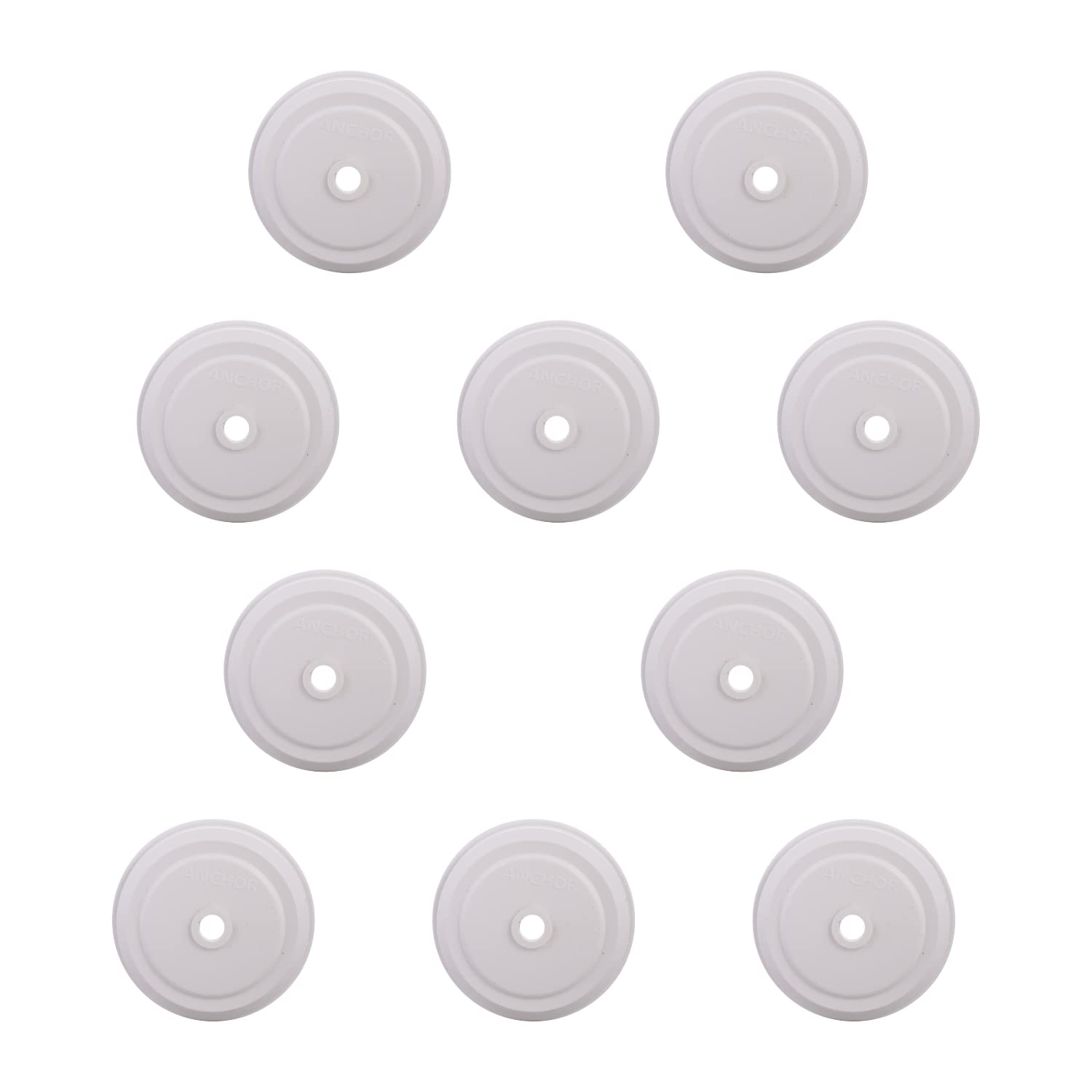 anchor 39017 ceiling rose pilot 2 plate wh, white (pack of 10)