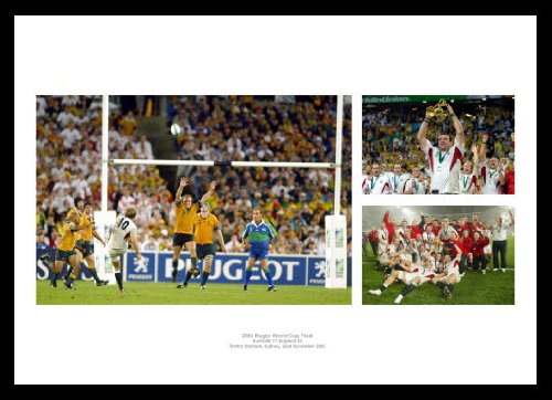 Framed England 2003 Rugby World Cup Memorabilia Photo Montage