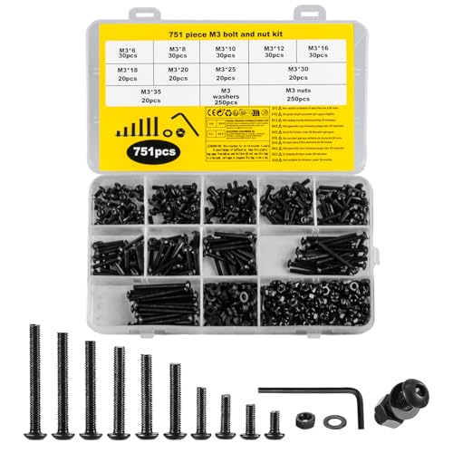 160 stücke Schrauben und Muttern Set Edelstahl 304 Linsenkopf Muttern