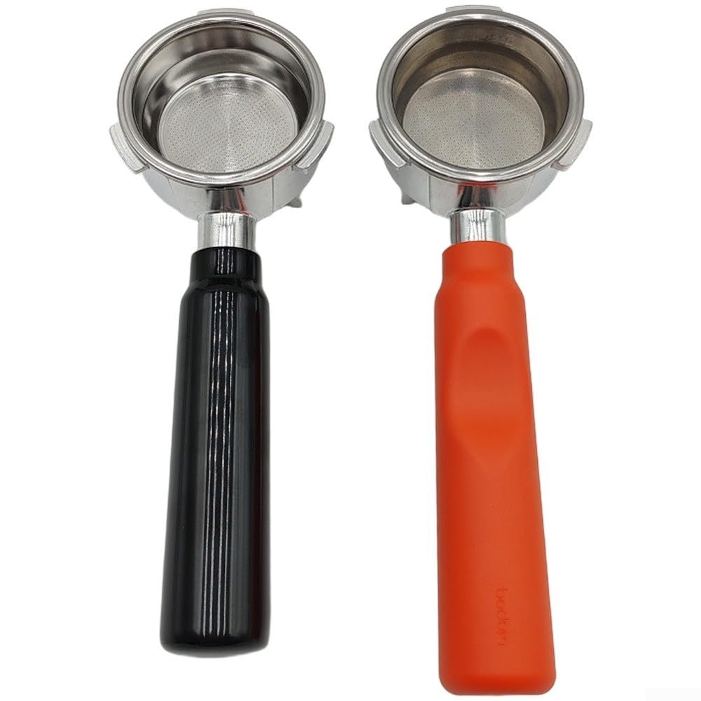 Porte-filtre pour machine à café avec poignée en bois pour Maxim's Hauswirt pour Petrus – Alliage d'aluminium pour panier à filtre à expresso (58 mm orange)
