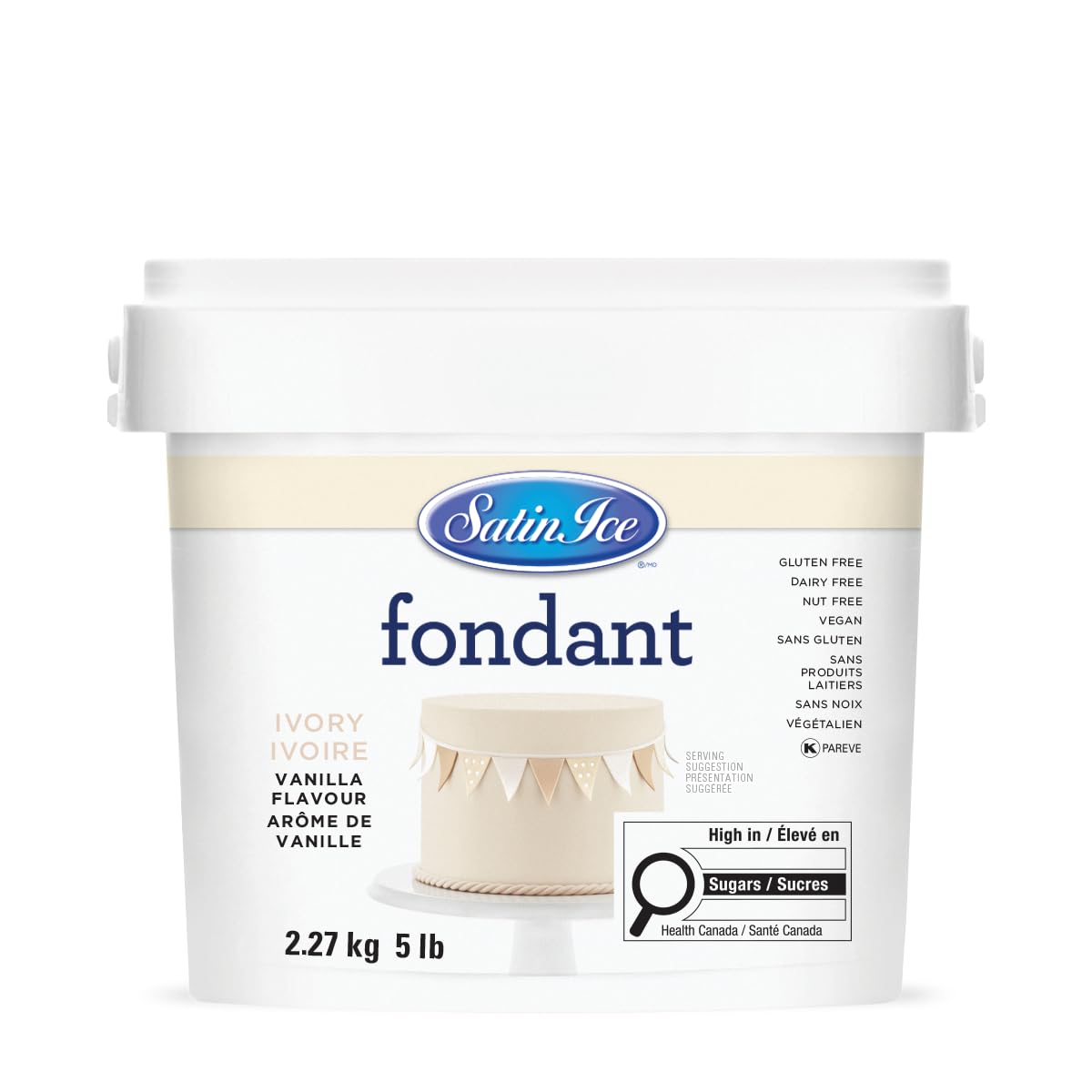 Satin Ice Black Fondant, Vanilla, 1 Kilogram — view 9