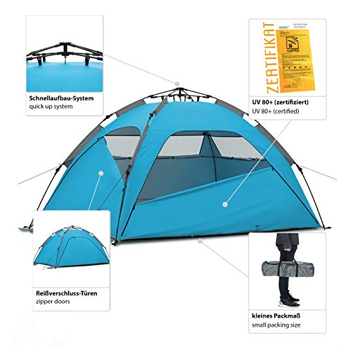 Qeedo Quick Palm Tenda da Spiaggia Montaggio