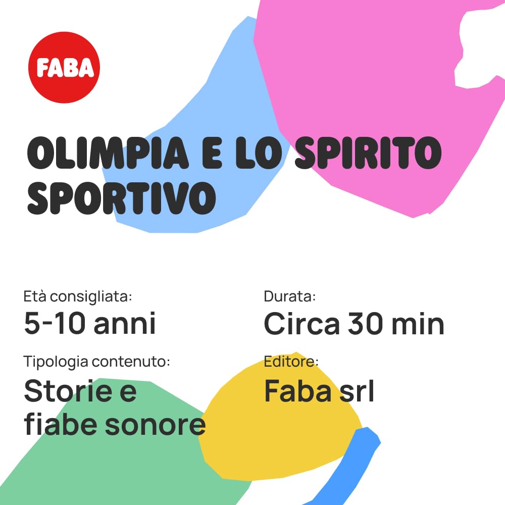 FABA Personaggio Sonoro – Olimpia e lo Spirito sportivo – Storie e fiabe sonore per Bambini e bambine 5-10 anni, Giocattolo con Contenuto Educativo, Versione Italiana