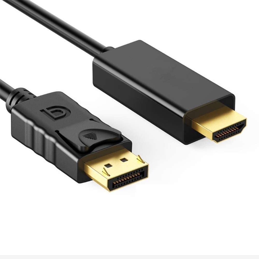 ELECTRO WOLF DisplayPort to HDMI Cable, Gold Plated DP to HDMI Cable for Display Port Enabled Desktops and Laptops to Connect to HDMI Displays Monitor, Projector - 1.8 Meter (Black) (B0D58C9H59) Amazon Price History, Amazon Price Tracker