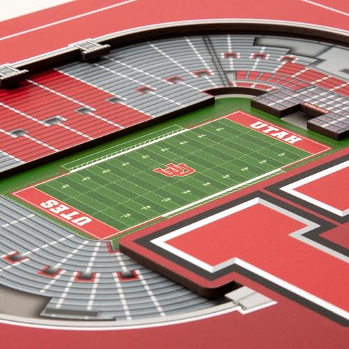 Image of YouTheFan Officially-licensed NCAA Stadium Series 3D Wall Art - multi-layer team stadium replica, detailed sports fan gift, indoor decor