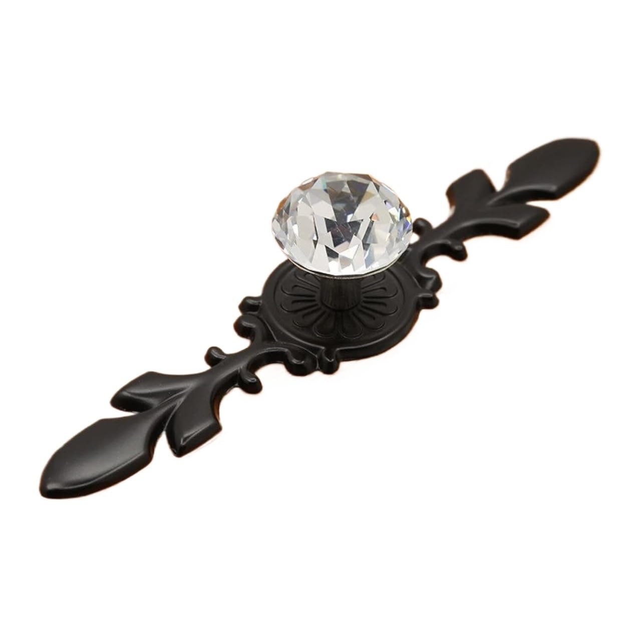 Bszcxbvmp Black Crystal Drawers Knobsb, Crystal Drawer Cabinet Knobs Multicolor Multiple Sizes Single Hole(,L)