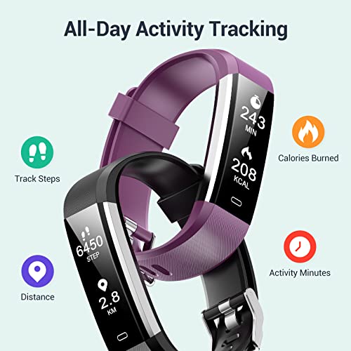 Stiive Fitness Tracker With Heart Rate Monitor, Waterproof Activity And Step Tracker For Women And Men, Pedometer Watch With Sleep Monitor & Calorie Counter, Call & Message Alert #TOP1