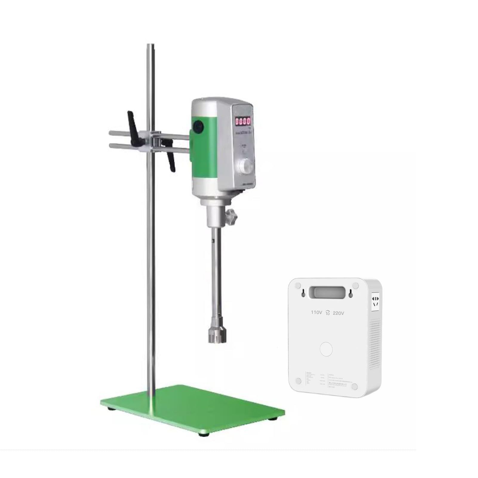 Lab High Speed Homogenizer, SHengwin 2000-24000rpm High Shear Mixer Emulsifying Machine Laboratory Disperser Emulsifier with 10G and 25G Working Heads