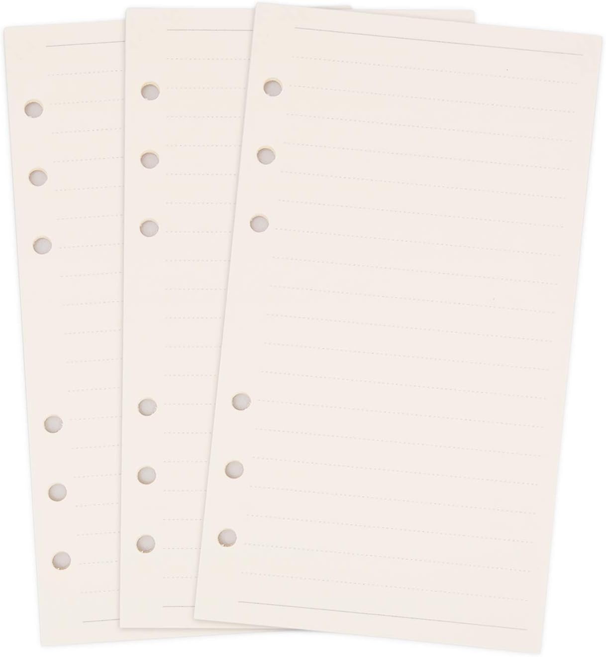 A5 / A6 Journal Refill Paper, Leather Journal Refills Lined for Refillable Notebooks Journals, Lined Craft Paper, 6-Hole Punched Inserts, 45 Sheets/Pack, 3 Pack (Lined, A6)