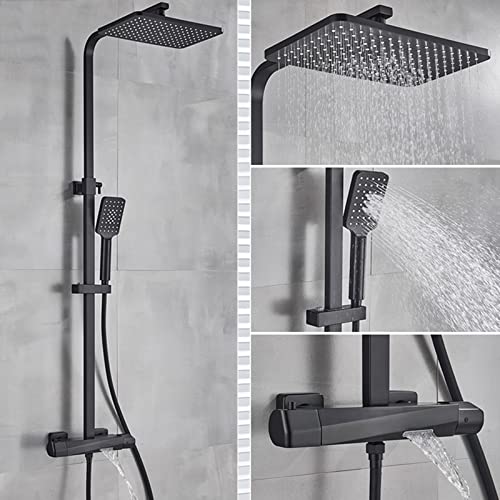 Ensemble de douche combiné noir mat pour une ambiance spa relaxante à la maison
