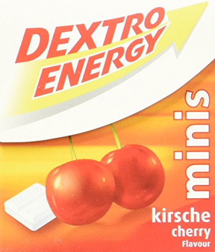 Dextro Energy Minis Kirsche, Mini Traubenzucker-Täfelchen mit schnell verfügbarer Glucose für unterwegs, 50g Cover
