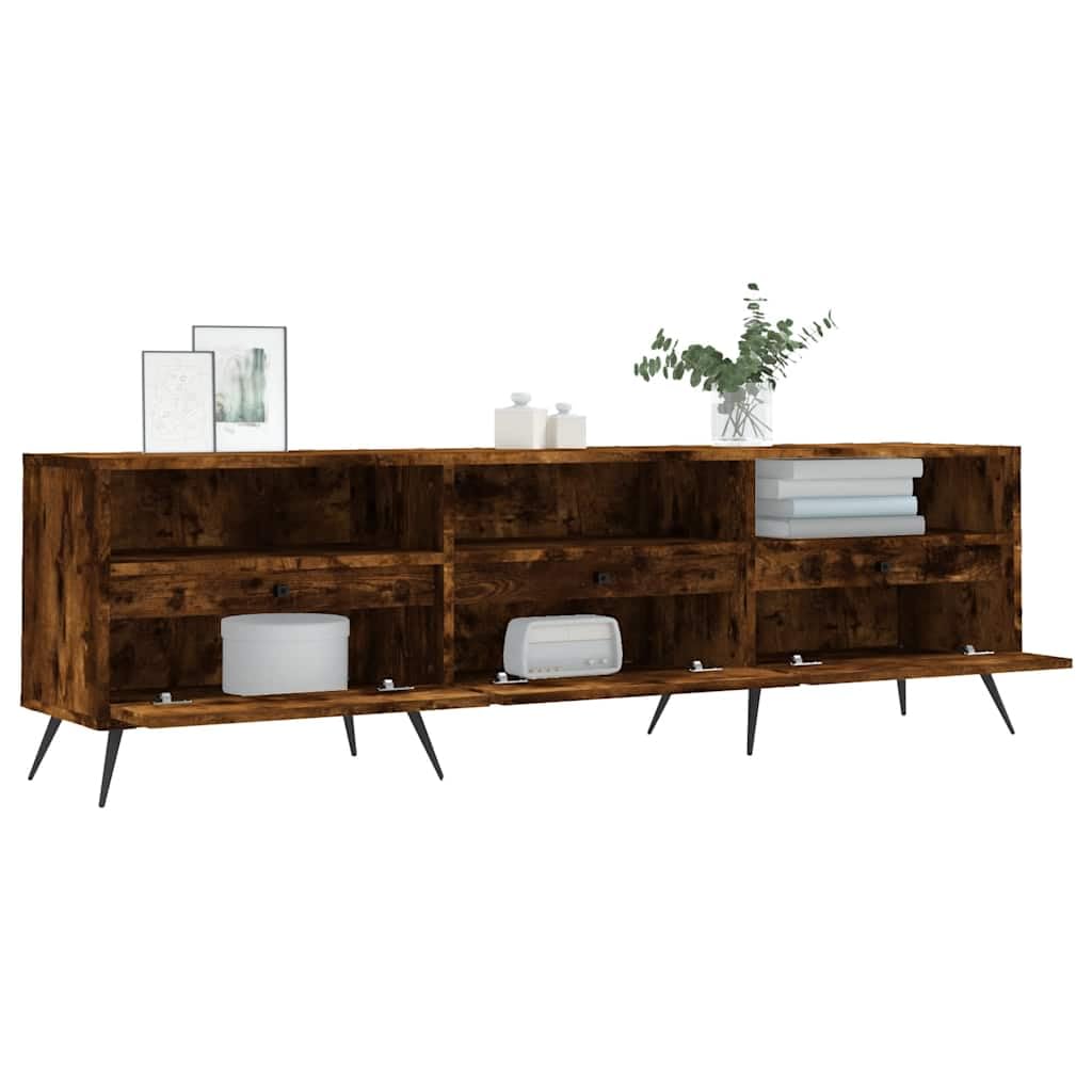 Mobile per TV, 150 x 30 x 44,5 cm, in legno di rovere affumicato