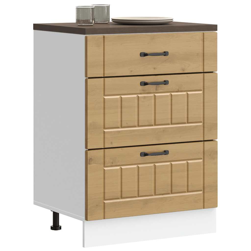 vidaXL Mueble bajo de Cocina Lucca Roble Artesanal