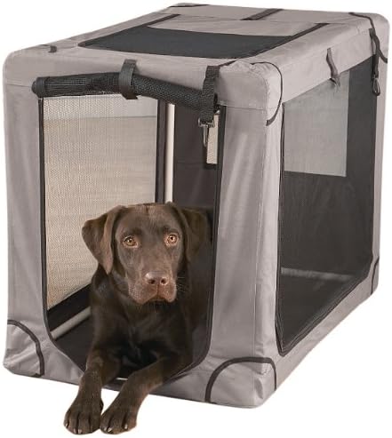 Petstep Fabric Pet Kennel, Large, Grey