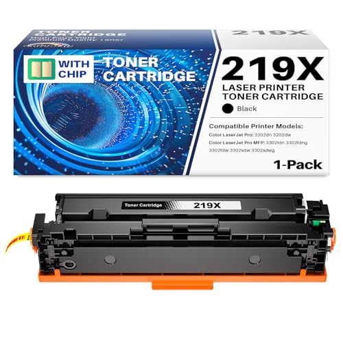 Toner 219X haute capacité W2190X à encre noire dense pour imprimante HP Color Pro 3302