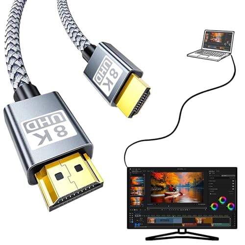 Grithope HDMI2.1�P�[�u�� 1M�y2026�ŐV�`���Z�p 8K�Ή� 48Gbps�������z 4K240Hz/165Hz/120Hz�E8K60Hz eARC HDR10+ VRR HDCP2.3�Ή� ���ϋv�i�C�����҂� �����b�L�[�q PS5/PS4