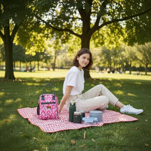 Image of Outrider Polyester Jumbo Lunch Bag,Lunch Bag for Office Men, Women and Kids, Quality Tiffin Bag for School, Picnic, Work, Carry Bag for Lunch Box, 12 litres,