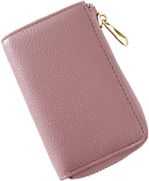 JSEIAJB Leather Large Capacity Key Holder Card Holder Women's Wallet All-in- Multifunctional Two-in- Small Key Holder