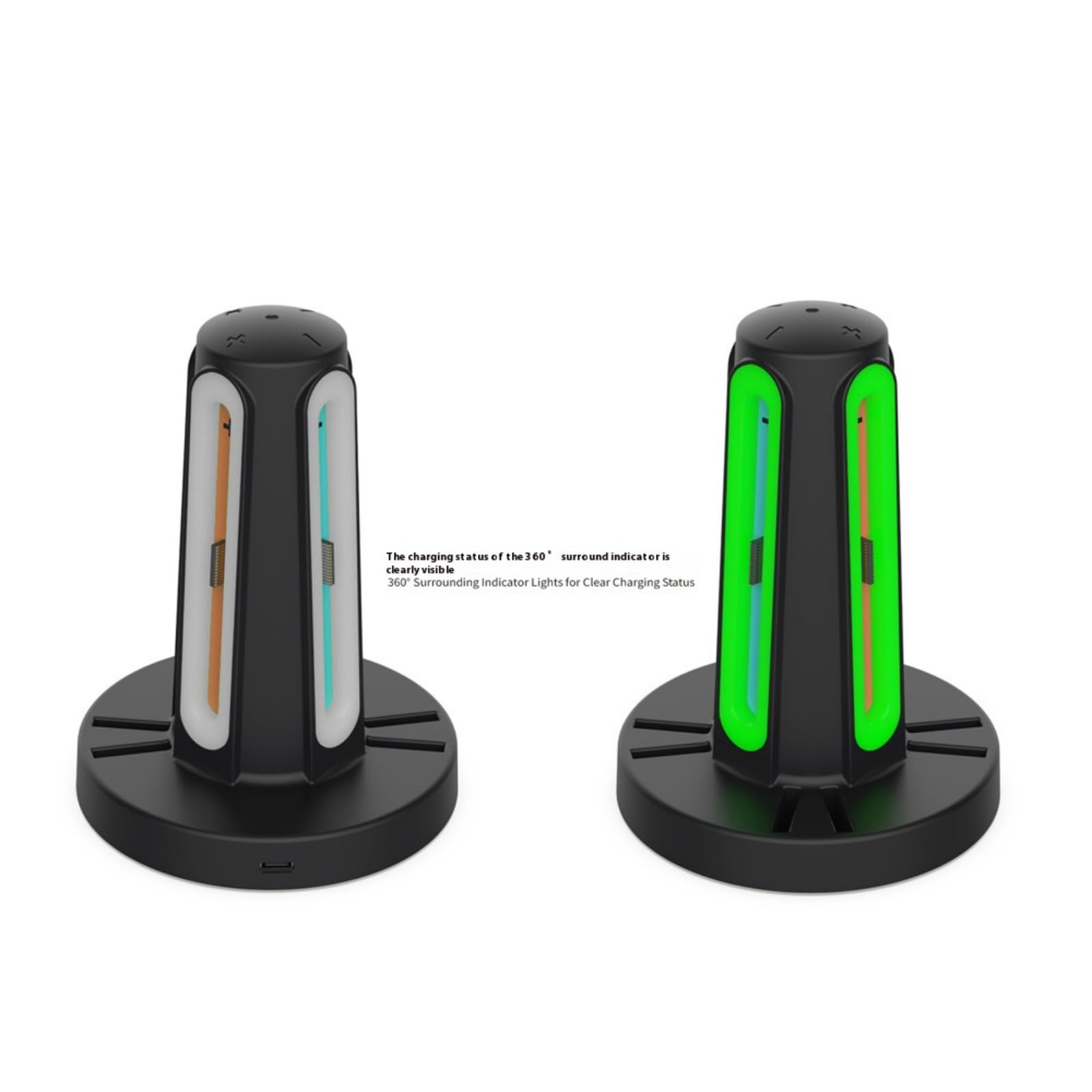 Supporto di ricarica 4 in 1 per controller di gioco Supporto magnetico per stazione di ricarica con luce LED