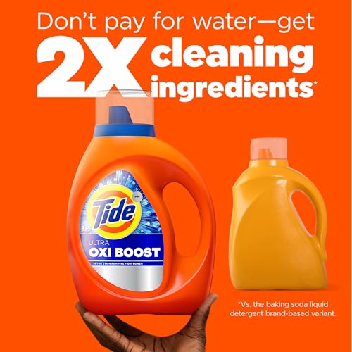 Image of Tide Ultra Oxi Boost Liquid Laundry Detergent, 132 fl oz, 94 Loads, Advanced Stain Remover, Laundry Detergent Liquid with Extra Oxi Power
