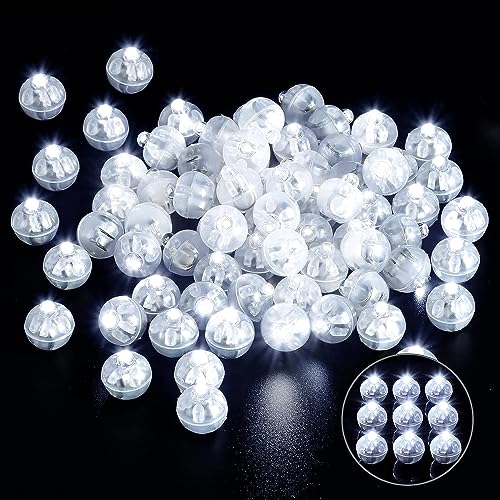 120 Pezzi Mini LED Palloncini Luci,Rotondo Lampada a Palloncino,Mini Led Lanterne di Carta,Lampada a Palloncino Colorate per Matrimonio Compleanno Halloween Festa di Natale Capodanno Decorazione