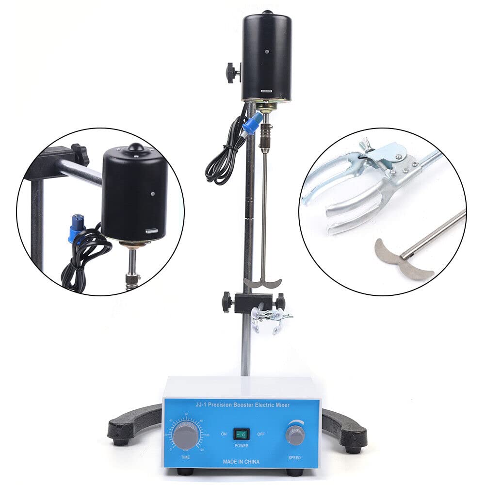 Batidora de laboratorio, 220 V, 200 W, precisión eléctrica, 3000 rpm, con temporizador de 0-120 min, agitador superior