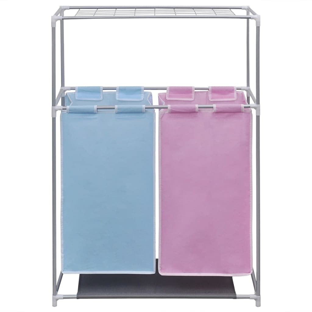 Panier à linge à 2 compartiments avec séchoir intégré pour un tri et un séchage optimisés