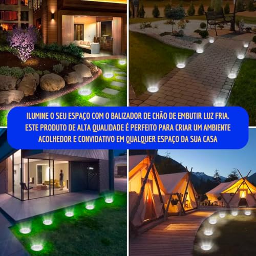 Mini Balizador Elétrico Led Externo 3w Embutir 6500k Embutir Chão Piso Jardim Ip67