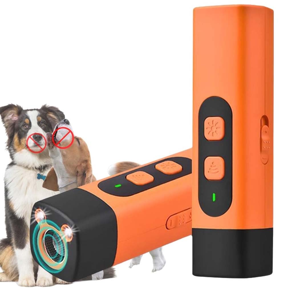 LUCKKY Barklee Pro Dog Bark Deterrent Device, Rechargeable Anti-Barking Device for Dogs, Ultrasonic Dog Repeller, 50ft Range, Dog Training Tools to Stop Bad Behaviors for Indoor Outdoor (A)