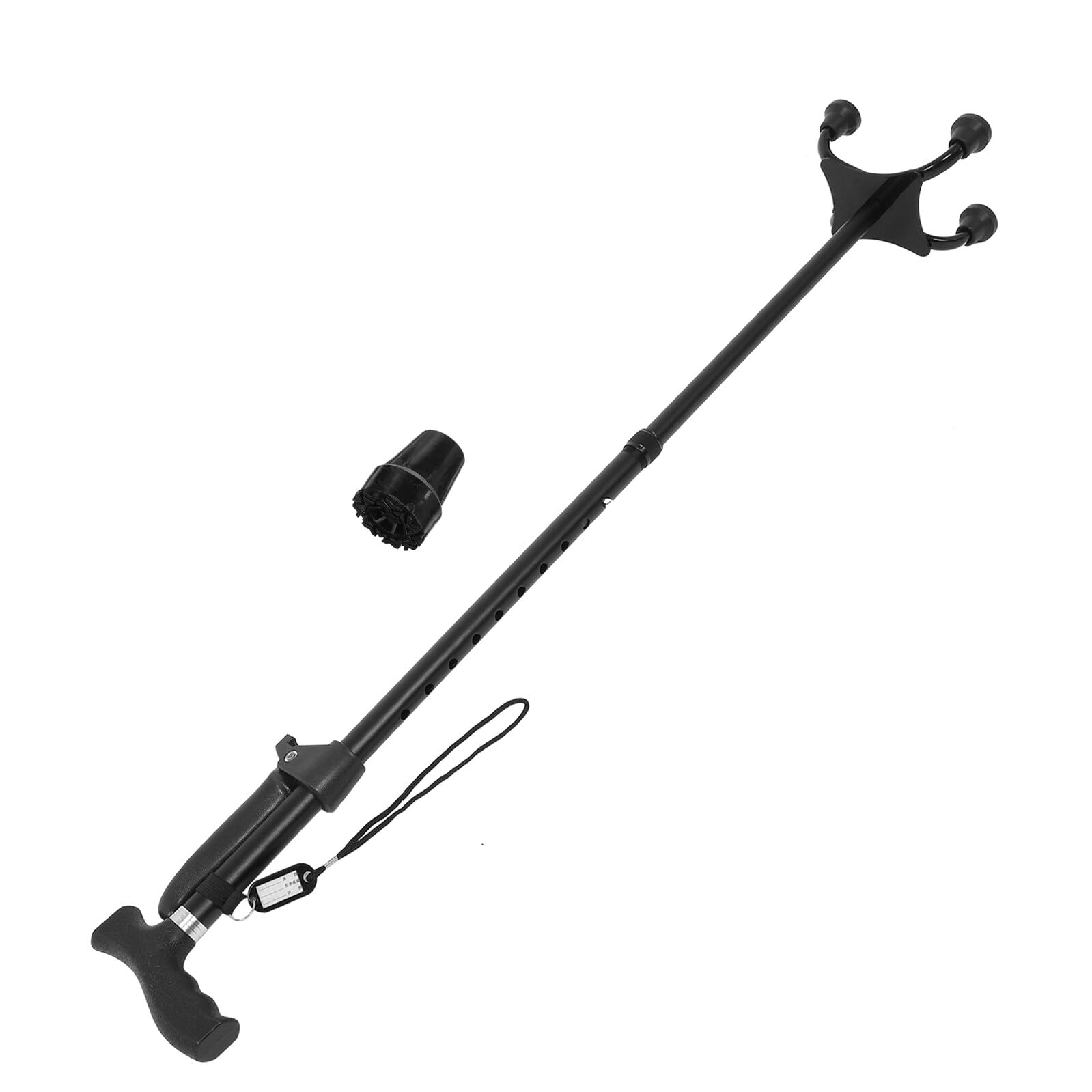 Didiseaon Bastón Portátil Ajustable Extensible de Aluminio para Personas Mayores Plegable Ligero con Agarre Antideslizante Ayuda para Caminar Exteriores