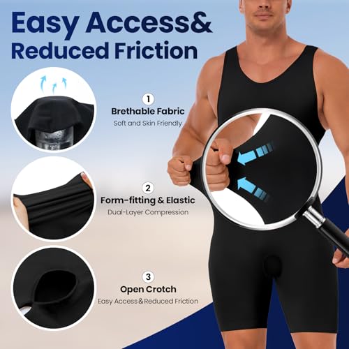 Men's Full Body Shaper Tummy Control Shapewear Slimming Compression Underwear Bodysuit Undershirt Fajas Para Hombres2