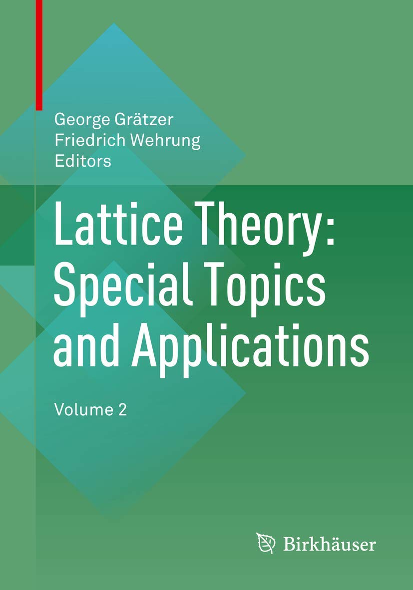 Amazon | Lattice Theory: Special Topics and Applications