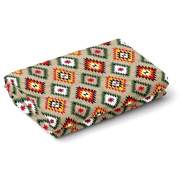 Image of CAPSICUM Glaze Cotton 95 GSM Single Bedsheet Set with 1 Pillow Cover - D4001 Geometric Maroon and Cream Design for a Modern Bedroom Aesthetic
