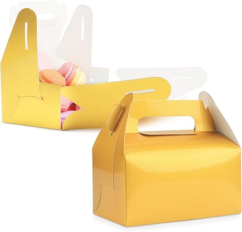 Lainrrew 30 cajas de dulces a dos aguas, pequeñas cajas de regalos de fiesta de Navidad, caja de regalo de papel kraft para decoraciones de fiesta